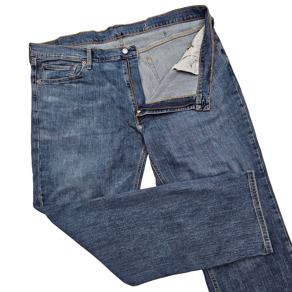 Levi's 505 Straight Leg Jeans Mens 46x33 Blue Denim Classic Casual Big Tall